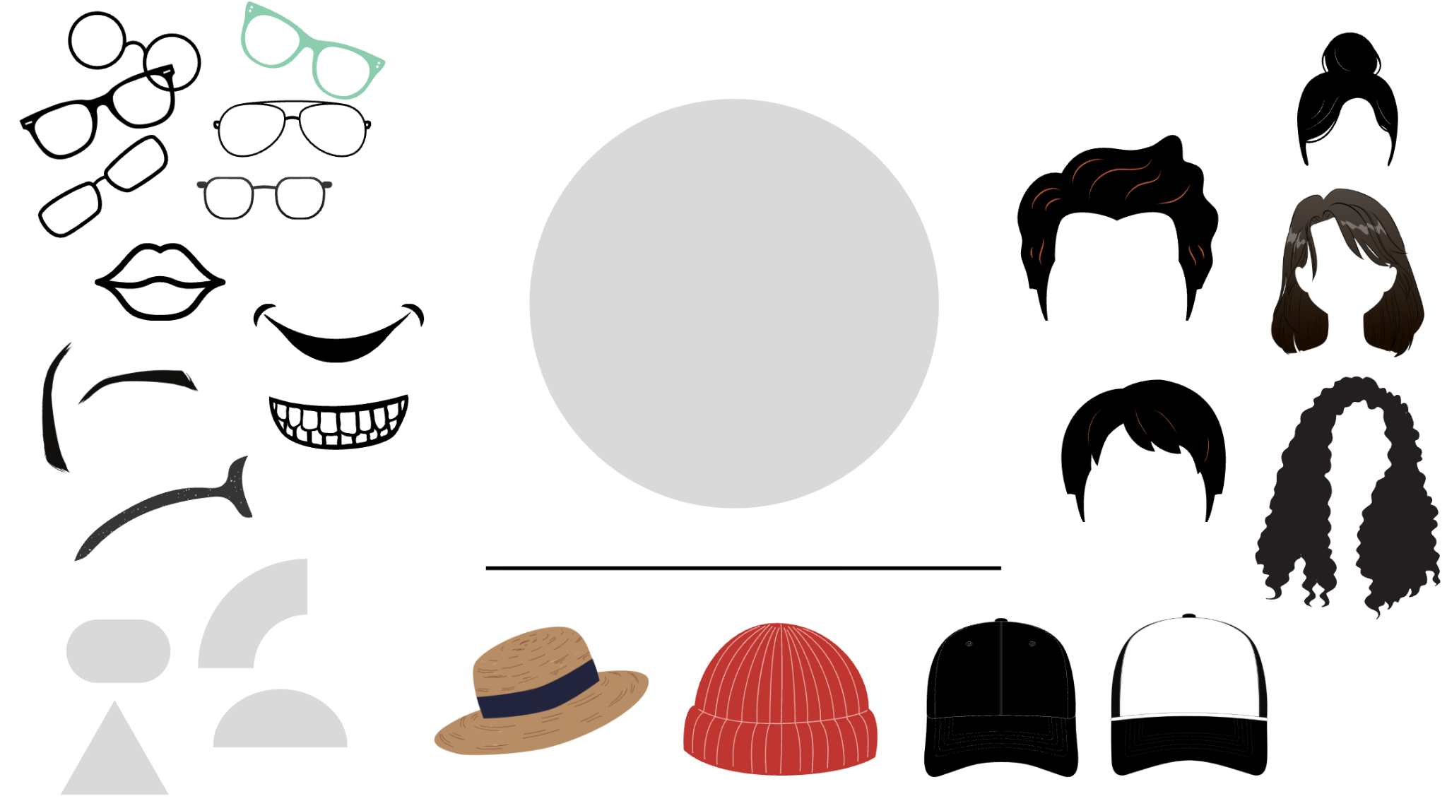 Canva avatar template pieces