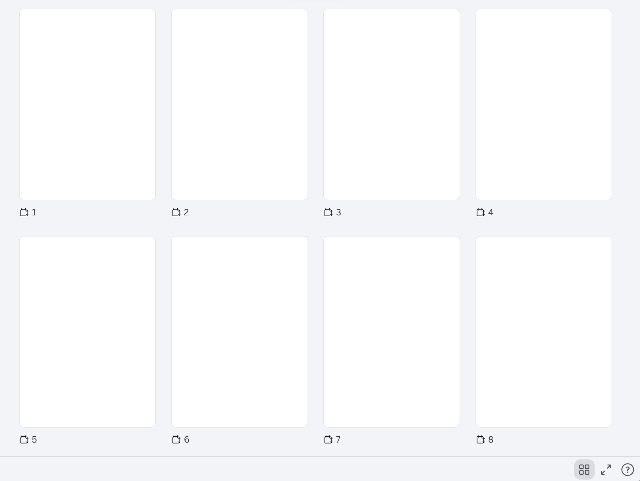 Canva Grid View showing eight pages at once